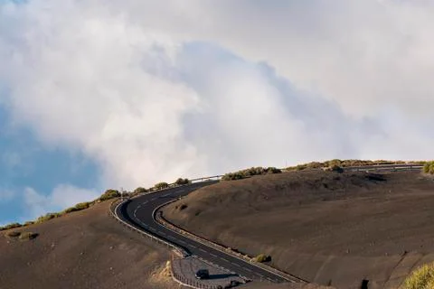Road above the clouds Stock Photos