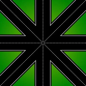 Road from above. Empty asphalt road. vector Ilustração Stock