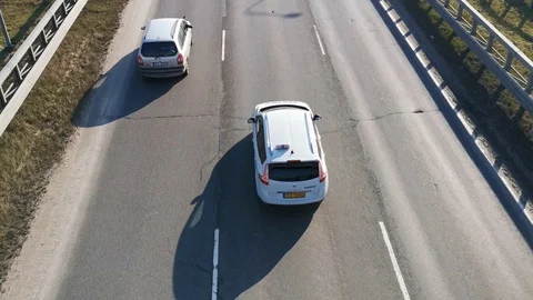 Road from above Stock Footage 125974871