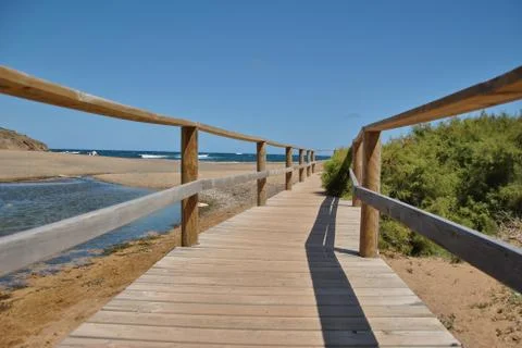 Road to absolute tranquility and the beach Stock Photos
