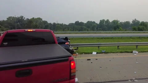 Road accident. car crashed Stock Footage 247232749