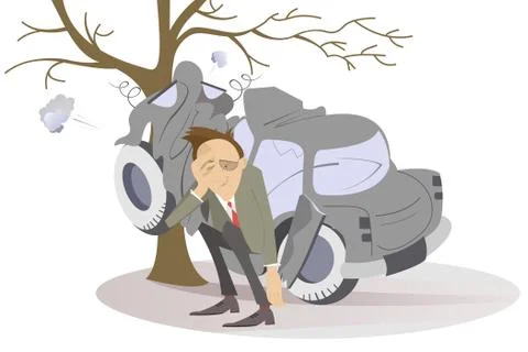 Road accident Stock Illustration