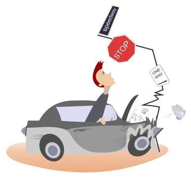 Road accident Stock Illustration