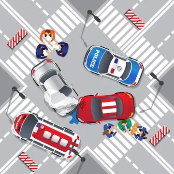 Road accident. Stock Illustration