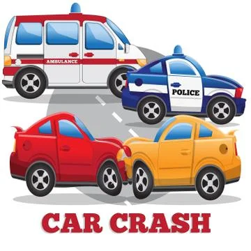 Road accident. Stock Illustration