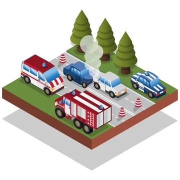 Road accident. Stock Illustration