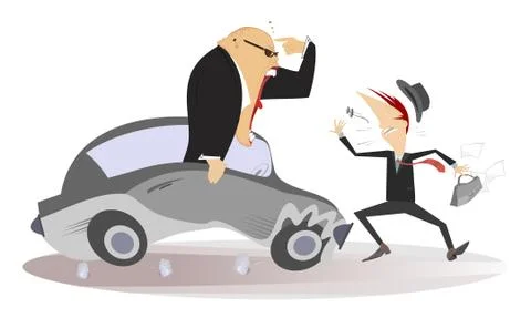 Road accident illustration Stock Illustration