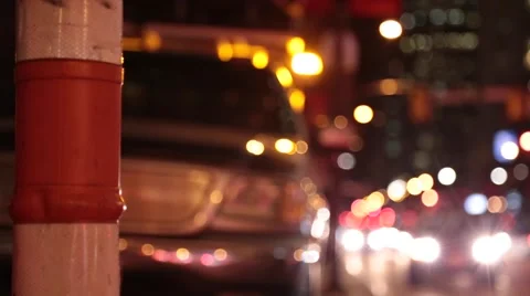 Road accident, night, orange lights Stock Footage 57787331