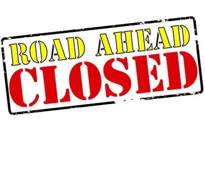 Road ahead closed Stock Illustration