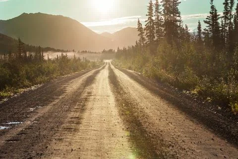 Road in Alaska Stock Photos