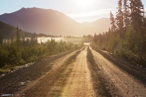 Road in Alaska Stock Photos