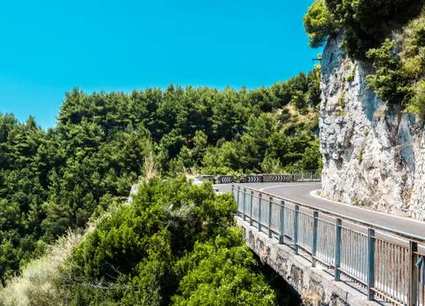 The road along the amalfi coast. italy Stock Photos