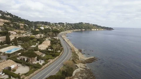 Road along coastline Stock-Footage 86564935