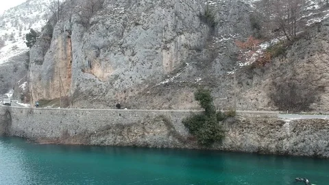 A road along the lake. Stock Footage 114749073
