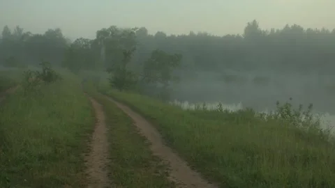 Road along the lake Stock Footage 133027498