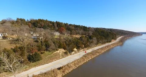 The road along the Platte river Stock Footage 99017882