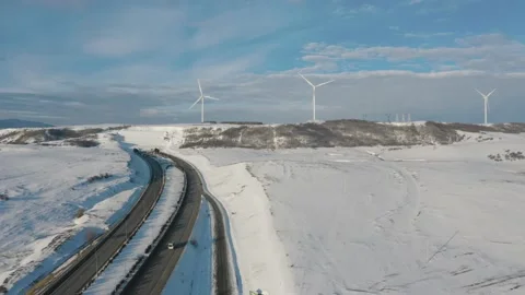 Road along windmill 스톡 동영상 169311837