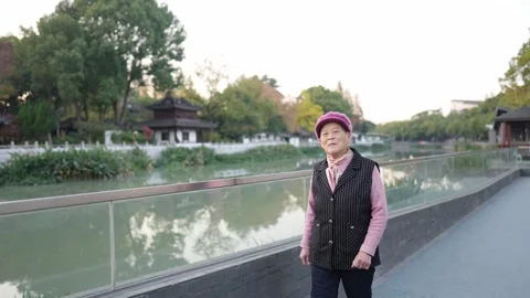 The road along the winter river in the suburbs of Shanghai, China in December. A Stock Footage 300361092