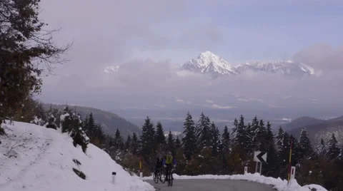 Road in the Alps Stock Footage 40737162