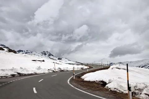 The road to the alps Stock Photos