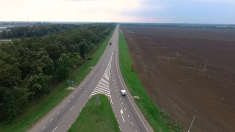 Road among fields Video stock 95969844