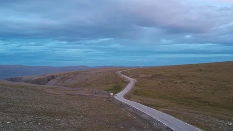 A road among the hills. Stock Footage 114983383