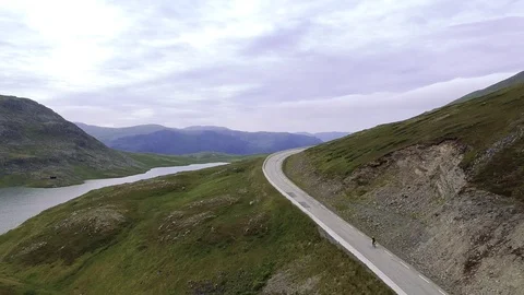 A road among the hills. Stock Footage 114983471