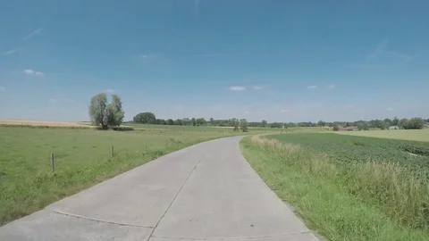 Road amoung the fields Stock Footage 83499945