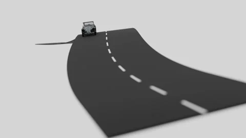 Road and car, CG Stock Footage 248524441
