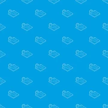 Road and clock pattern vector seamless blue Stock Illustration