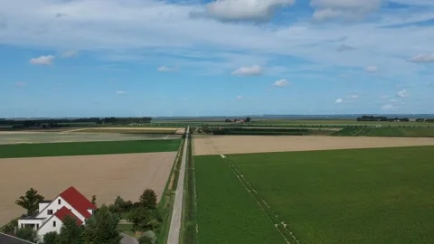 Road and Clouds DRONE Stock Footage 148761572