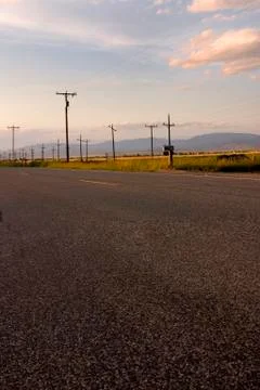 Road and the countryside Foto stock