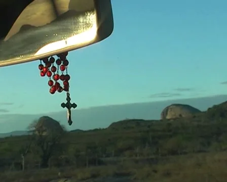 Road and crucifix Stock Footage 10794403