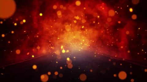 Road and dangerous fire flames with sparks looping background Vídeos de archivo 337658702