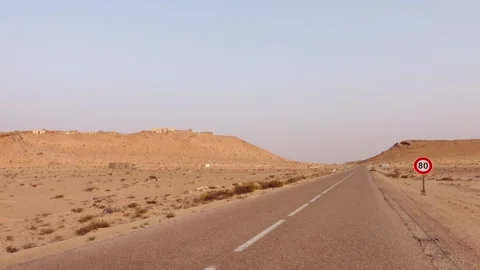 The road and the desert Stock Footage 247966294