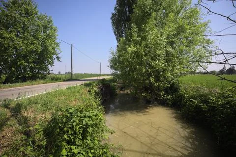 Road and a ditch Stock Photos