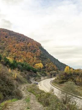 The road and mountain Stock Photos