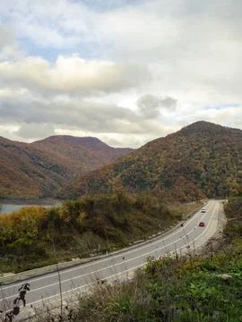 The road and mountain Stock Photos