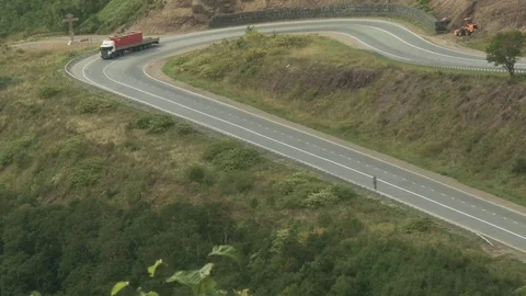 Road and the mountains Stock Footage 80672530