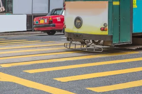 Road and moving train Stock Photos