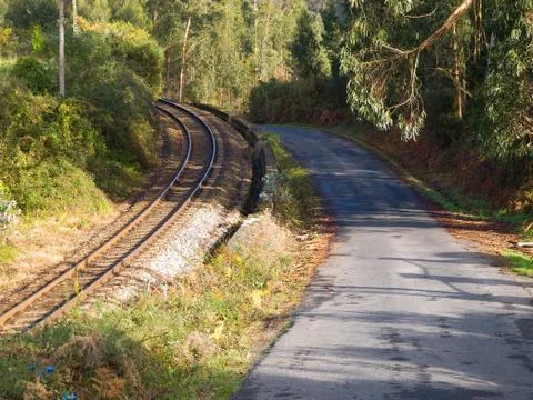 Road and railway Stock Photos