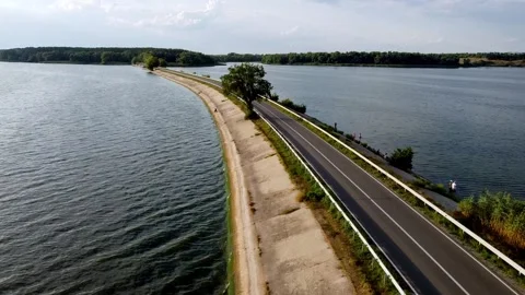 Road and river Stock Footage 197838306