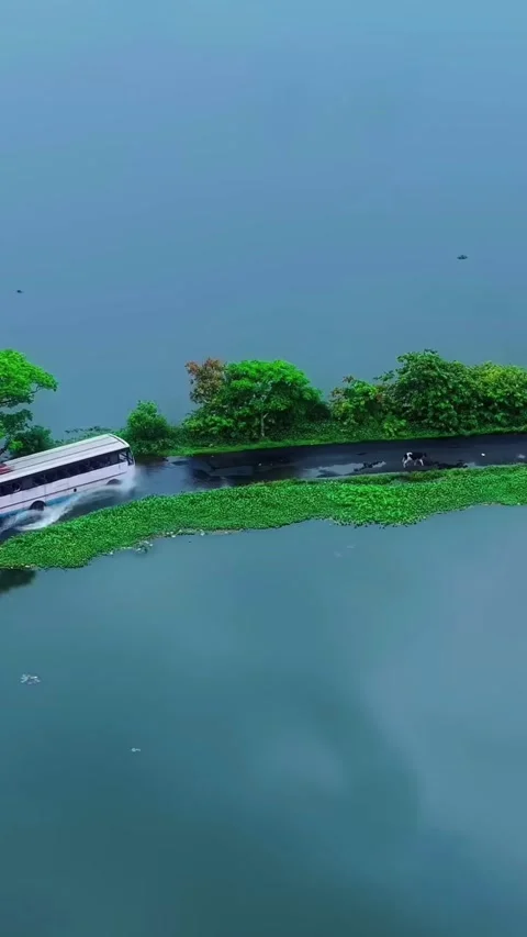 Road and river 스톡 동영상 332153222