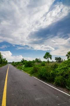 Road and sky Stock Photos