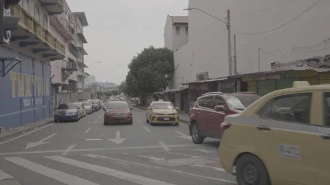 A road and traffic in Panama Stock Footage 343743437