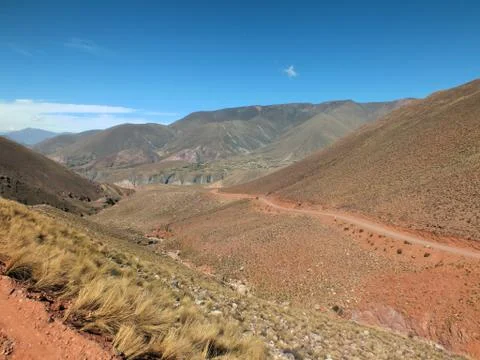 Road approaching Iturbe high in the andes Fotos de archivo
