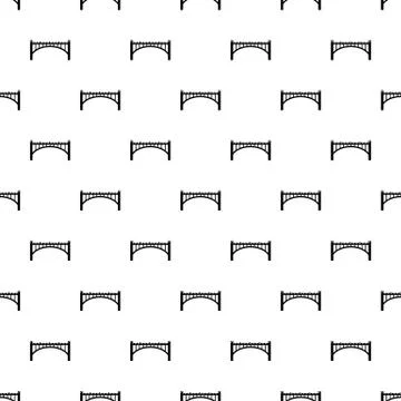 Road arch bridge pattern vector seamless Stock Illustration