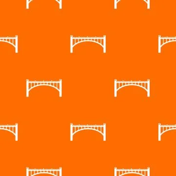 Road arch bridge pattern vector orange 스톡 일러스트