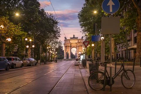 Road to the Arch of Peace Stock Photos