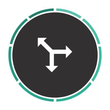 Road arrow computer symbol Stock Illustration